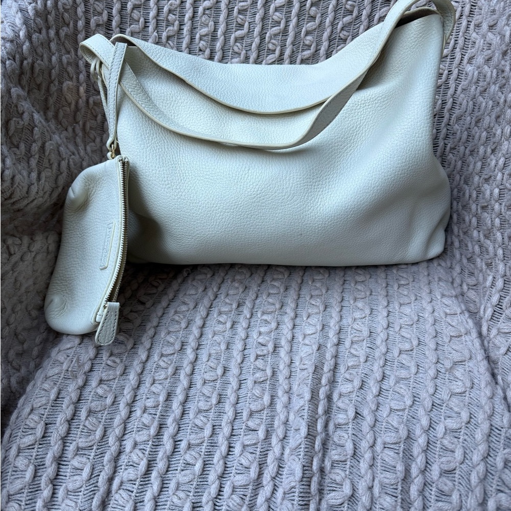 J. McLaughlin Off-White Shoulder Bag with Pouch
